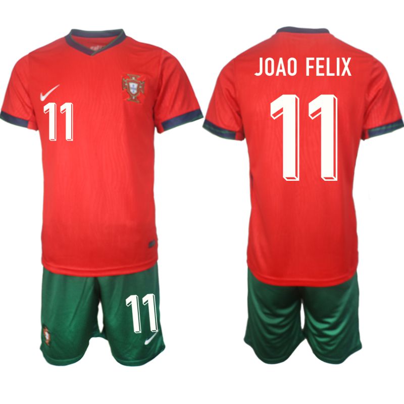 Men 2024-2025 Season Portugal home red #11 Soccer Jersey